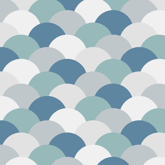 Free vector seamless pattern of half circles