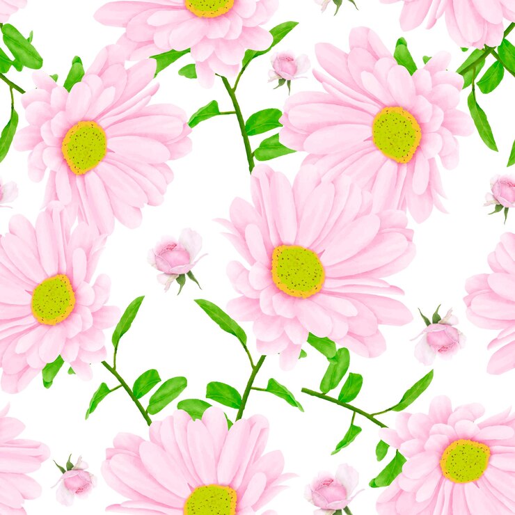 Free Vector seamless pattern hand drawn floral design