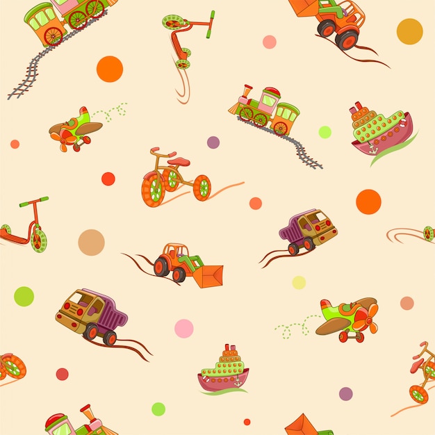 Free vector seamless pattern kids toys.