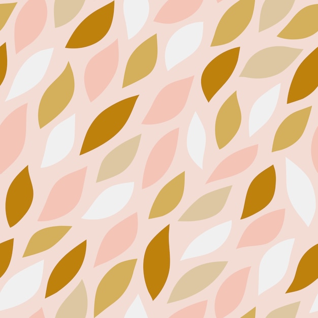 Free vector seamless pattern of petals on pink background