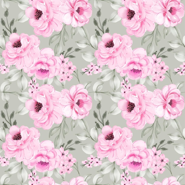 Free vector seamless pattern seamless pattern of flower peonies pink seamless pattern background of flower peonies pink
