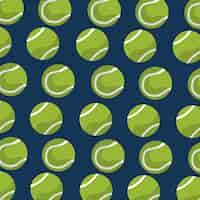 Free vector seamless pattern tennis ball equipment blue background