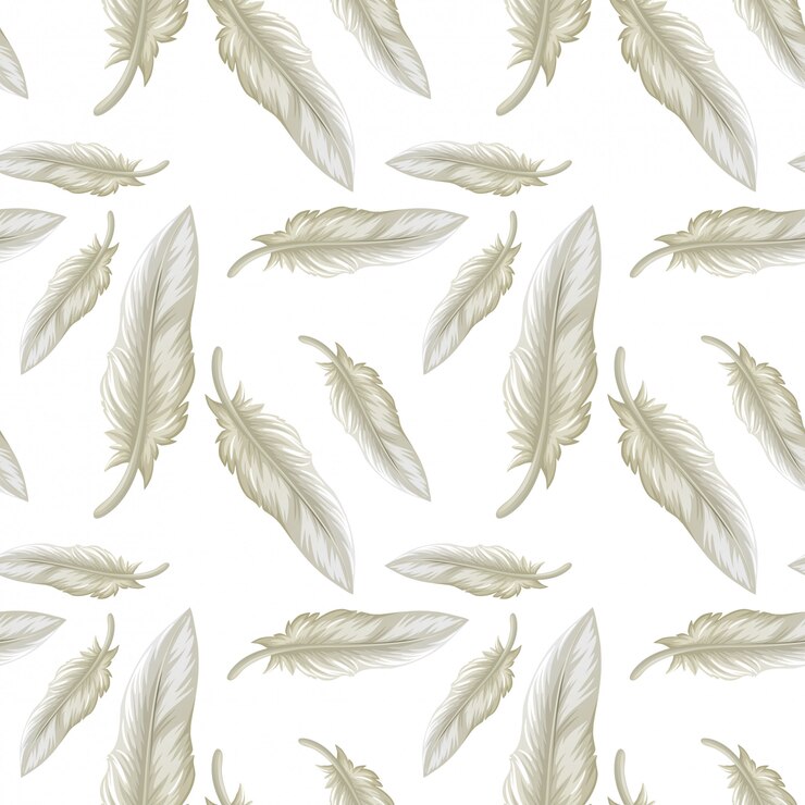ฟรี Vector seamless pattern tile cartoon with feathers