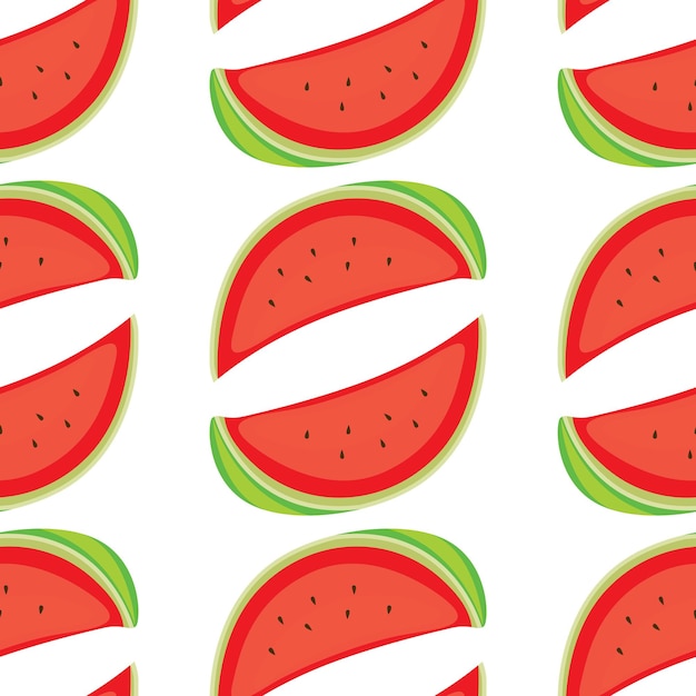Seamless pattern tile cartoon with watermelon