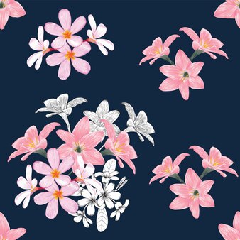 夏の休日の挨拶 海の波 ヤシの木の枝 海岸にプルメリアのお花と水彩背景バナー イラスト プレミアムベクター 夏の休日の挨拶 海の波 ヤシの木の枝 海岸にプルメリアのお花と水彩背景バナー イラスト プレミアムベクター