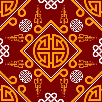 Seamless pattern with asian elements on color background for happy chinese new year of the tiger 2022, flyers, poster and banner, (translate : chinese happy new year, 2022)