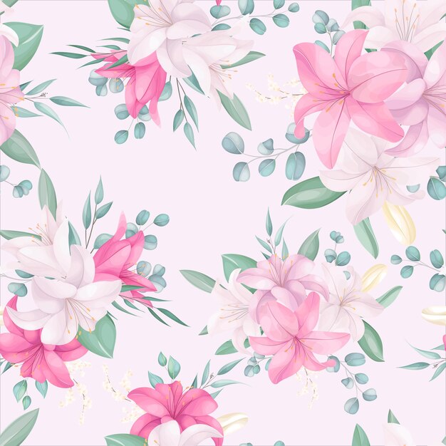 Seamless pattern with beautiful floral