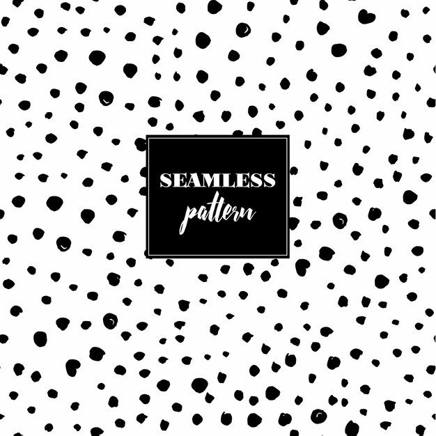 Seamless pattern with black dots