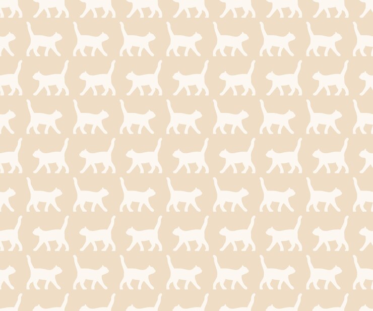  Seamless pattern with the cats. the layout is fully editable Premium Vector