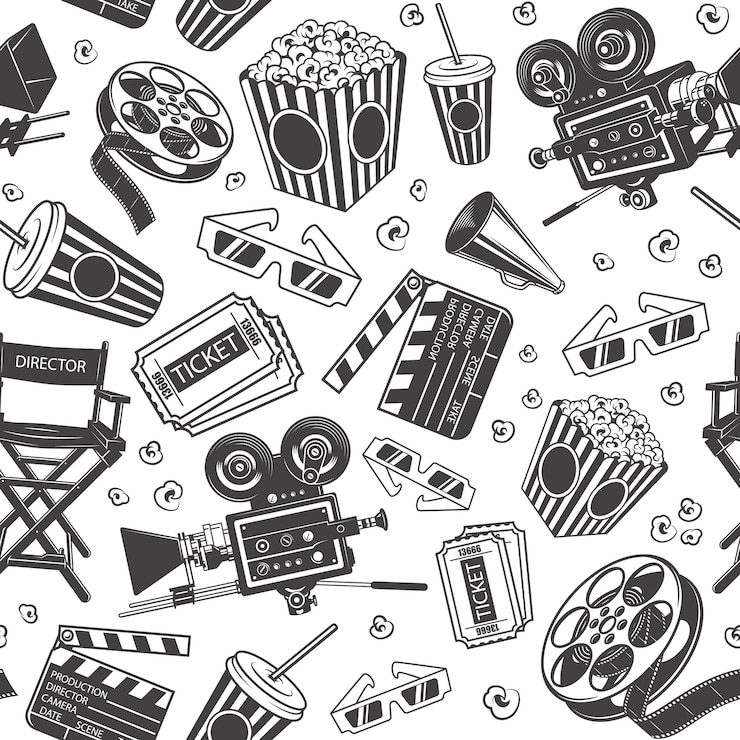 映画の要素を持つシームレスパターン