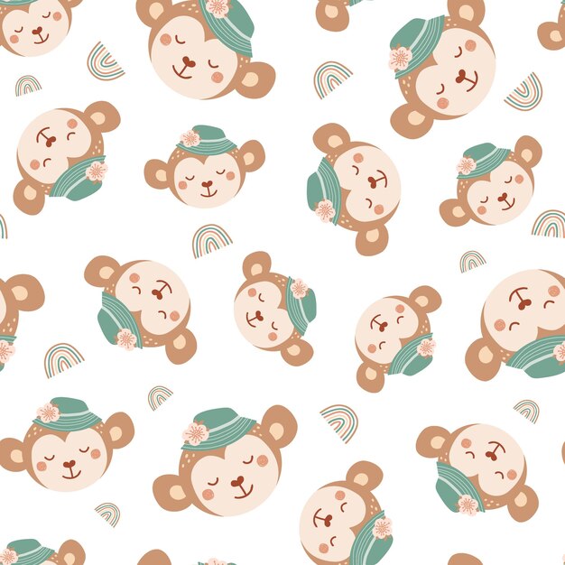 かわいい動物との楽しいベビーシャワーカード 無料のベクター