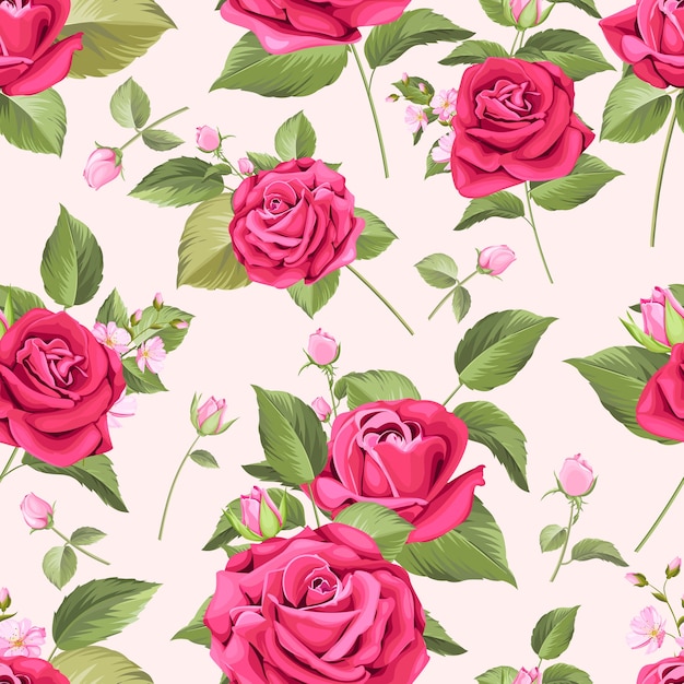 seamless pattern with elegant floral