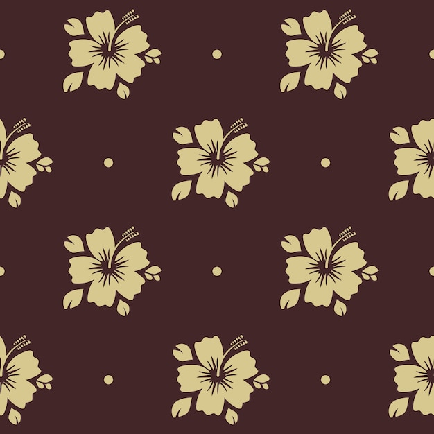 Free vector seamless pattern with flower. floral background decoration with plant,