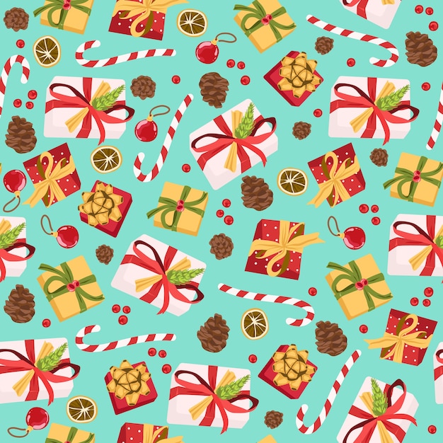 Seamless pattern with Gift box