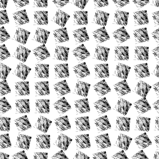 Бесшовный узор с нарисованным вручную черным мазком. абстрактная гранжевая текстура. векторная иллюстрация Premium векторы