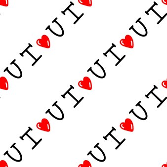 Seamless pattern with inscription i love you