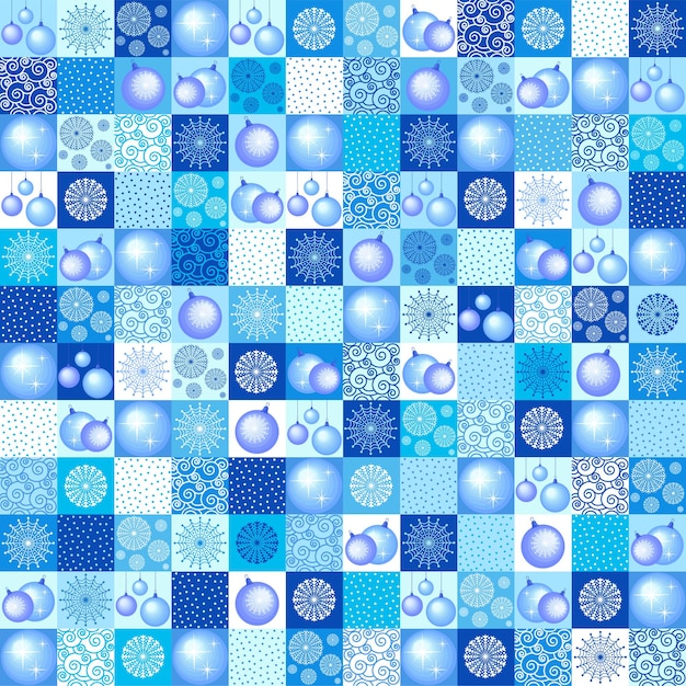 Free vector seamless pattern with snowflakes.