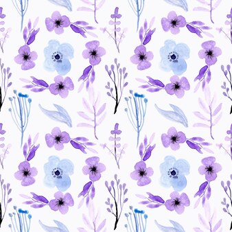 水彩​の​花​の​紫色​の​シームレス​な​パターン