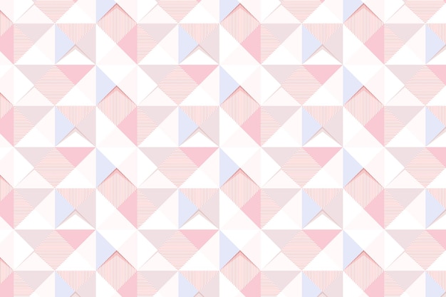 Seamless pink geometric triangle patterned background design resource vector