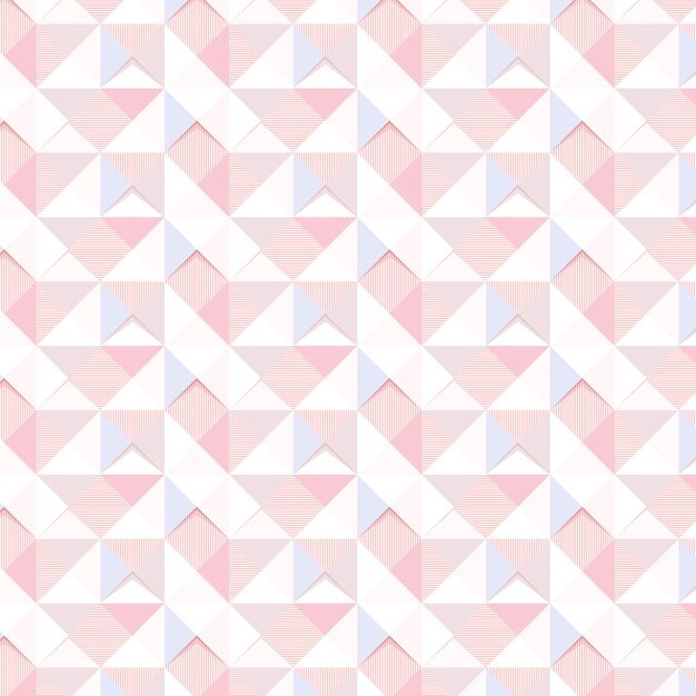 シームレスなピンクの幾何学的な三角形のパターン化された背景デザインリソース