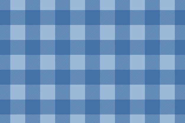 シームレスな格子縞の背景、青い市松模様のパターンデザインベクトル