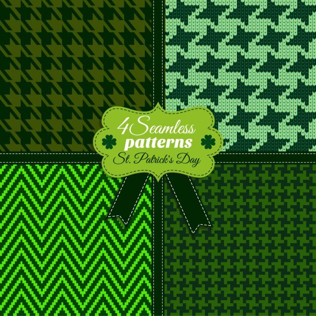Free Vector seamless retro saint patrick's day pattern