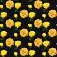 Free vector seamless rose pattern floral background vintage flower design