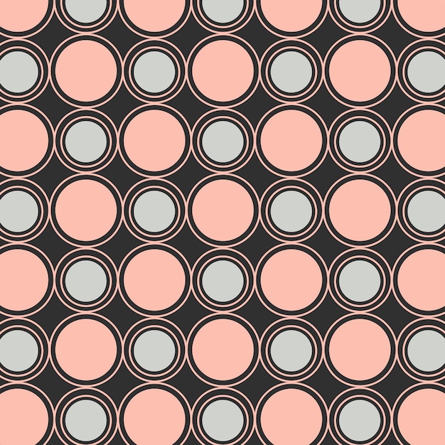 Seamless round geometric pattern