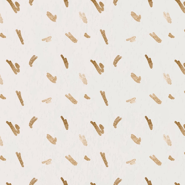 Seamless shimmering gold scribble marks on a beige background vector