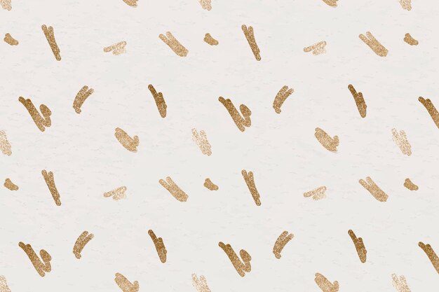 Seamless shimmering gold scribble marks on a beige background