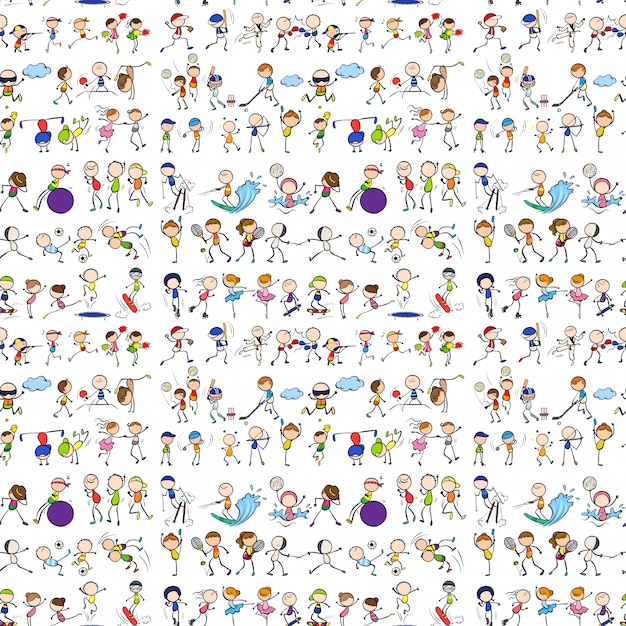Free vector seamless sports