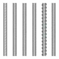 Free vector seamless steel bar set