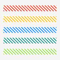 Free vector seamless stripes brush stroke illustrator vector set