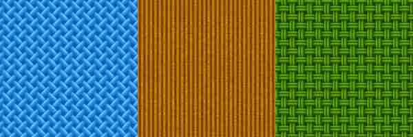 Free vector seamless texture knitting, wicker basket, corduroy