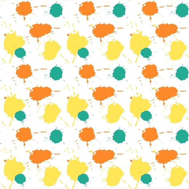 Seamless watercolor splashes pattern hand drawn abstract backgr