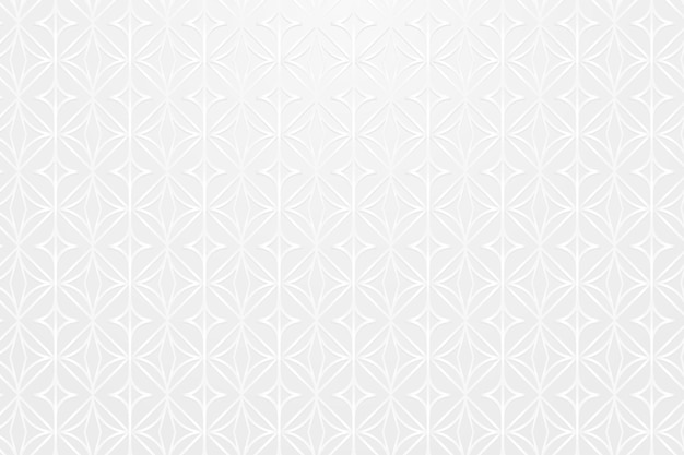 원활한 흰색 라운드 기하학적 무늬 배경 디자인 리소스 벡터