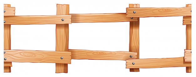 Бесплатное векторное изображение Бесшовный деревянный забор