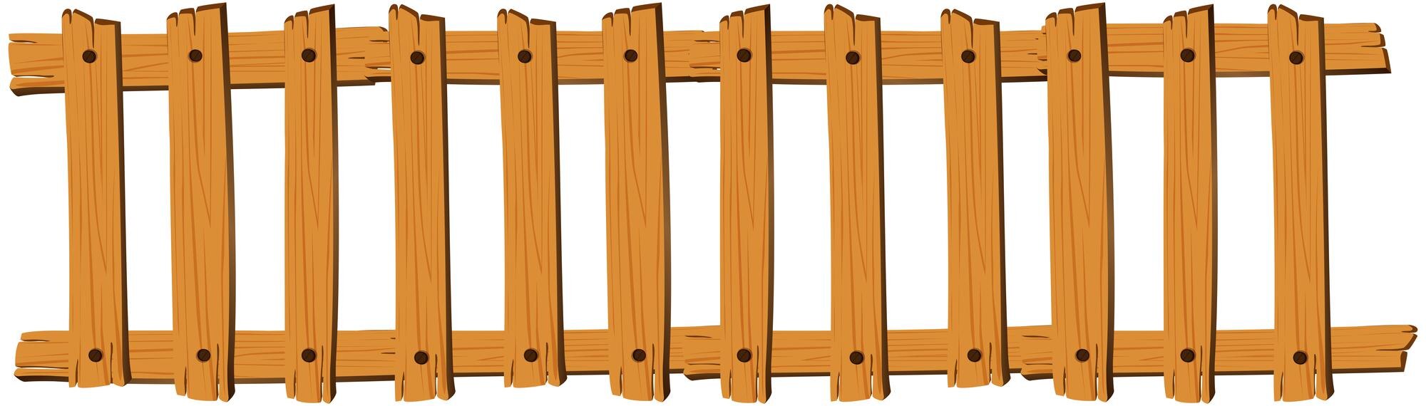 cartoon wooden fence