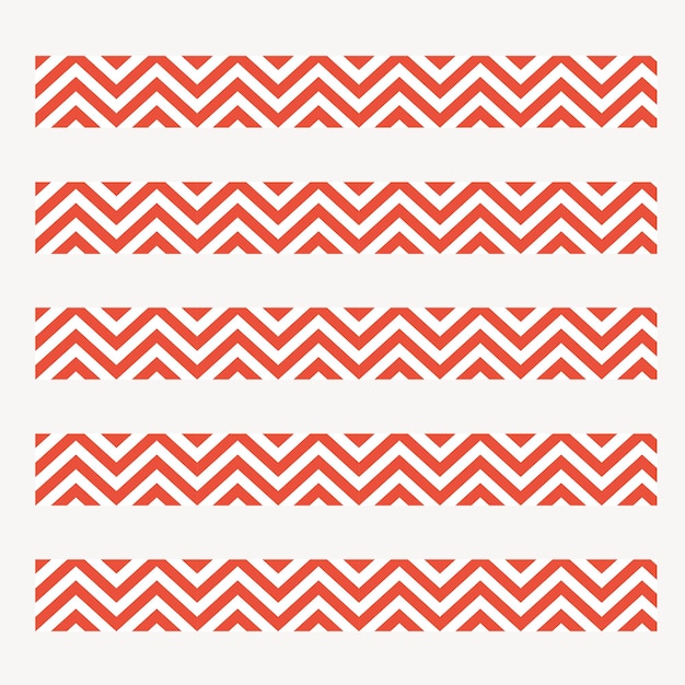 Free vector seamless zig zag illustration brush vector set