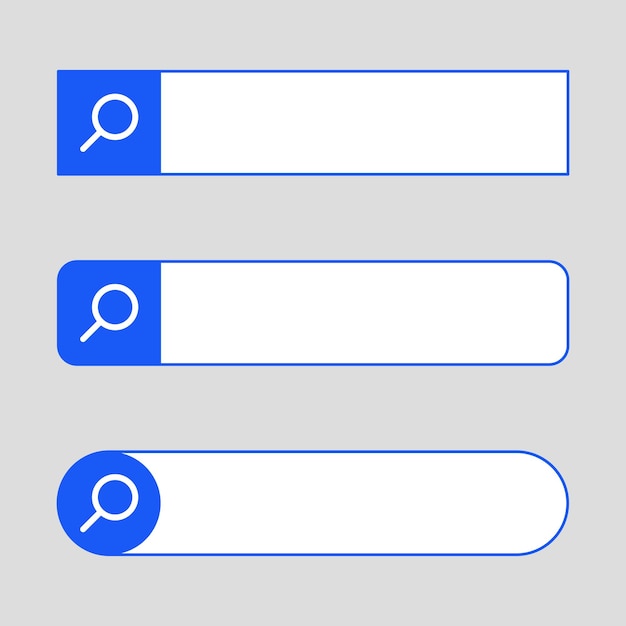 Free vector search bars set