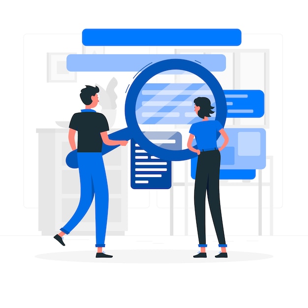 Free vector search concept illustration