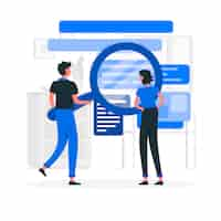 Free vector search concept illustration