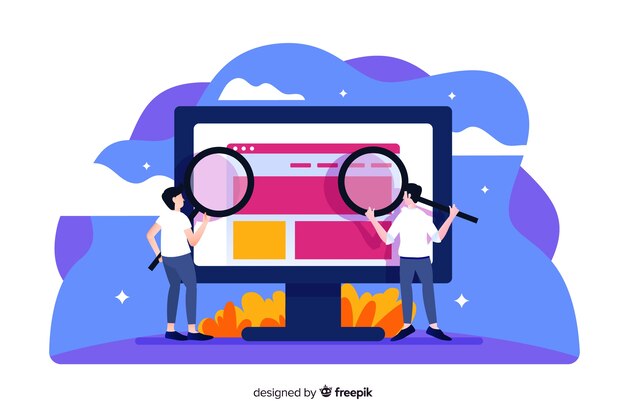 search concept for landing page