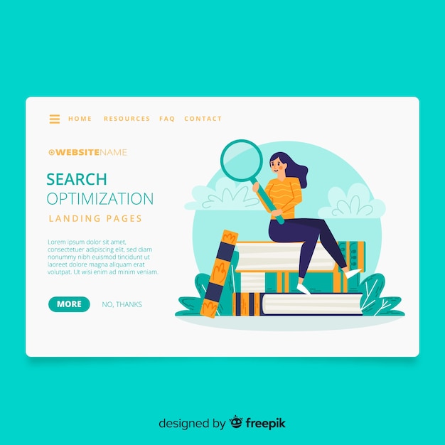 Free vector search concept landing page