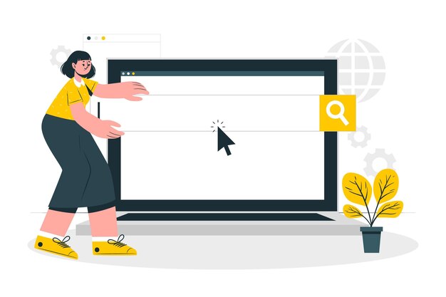 Search engines concept illustration