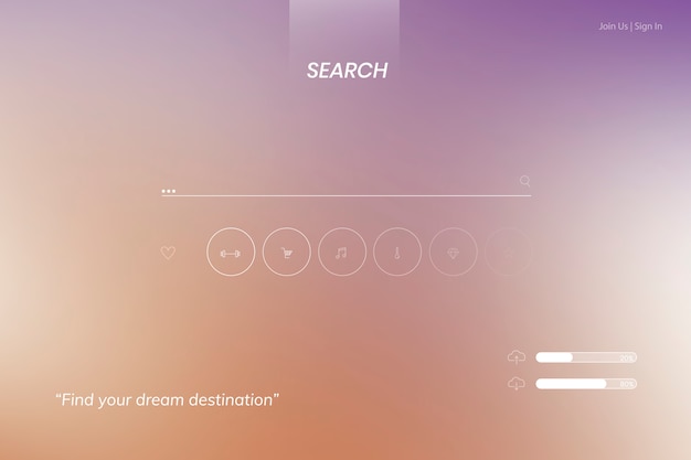 Free vector search landing page