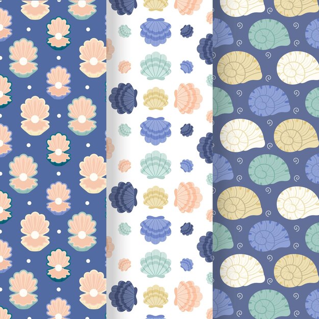 Seashell pattern collection