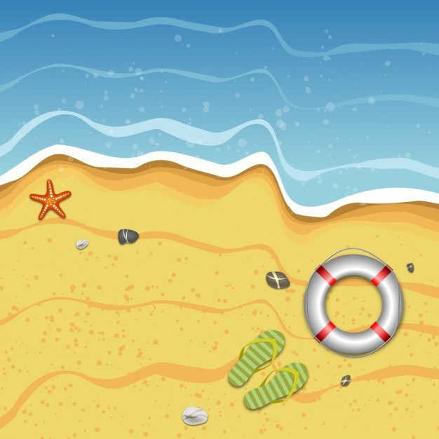 Free vector seashore illustration