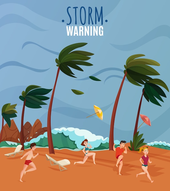 Free vector seaside landscape illustration