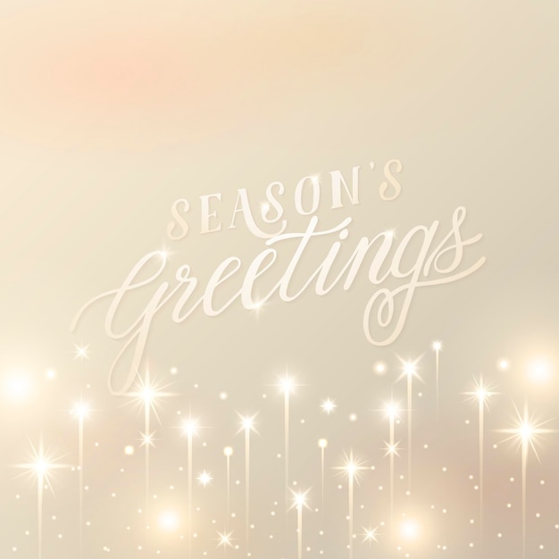 Season greeting on gold background